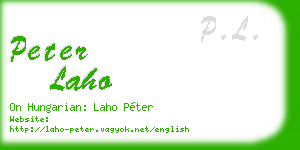 peter laho business card